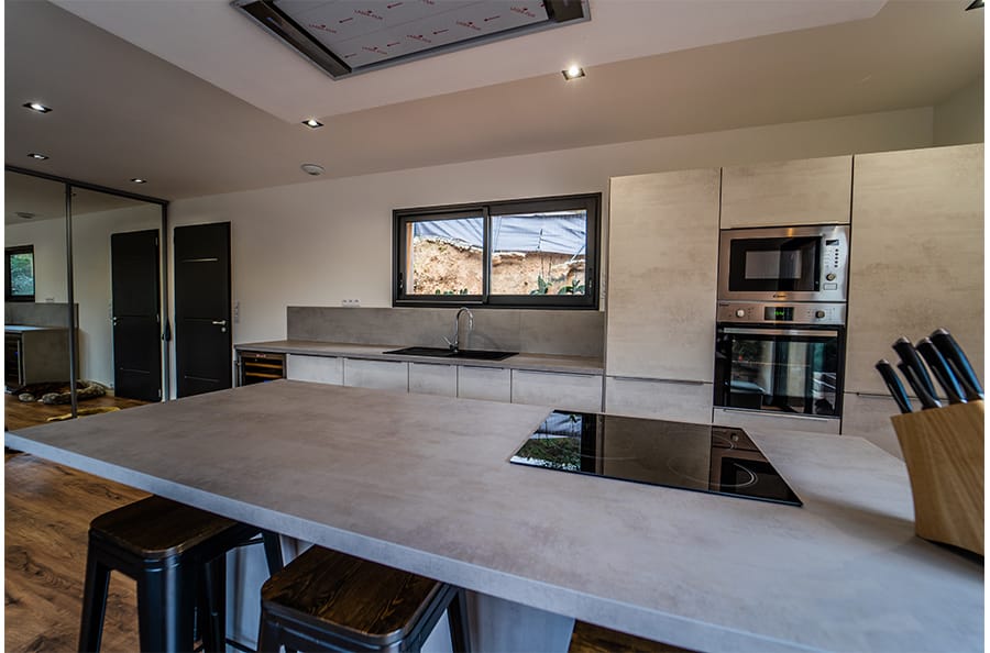 cuisine neuf renovation az habitat ouverte